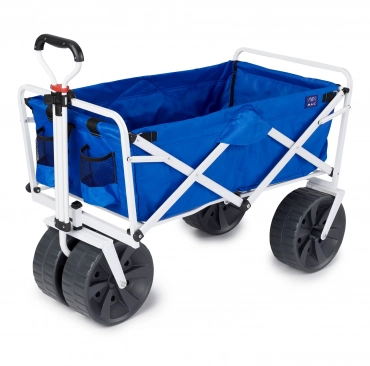 Mac Sports Collapsible Folding All Terrain Outdoor Beach Utility Wagon Cart, Blue 2