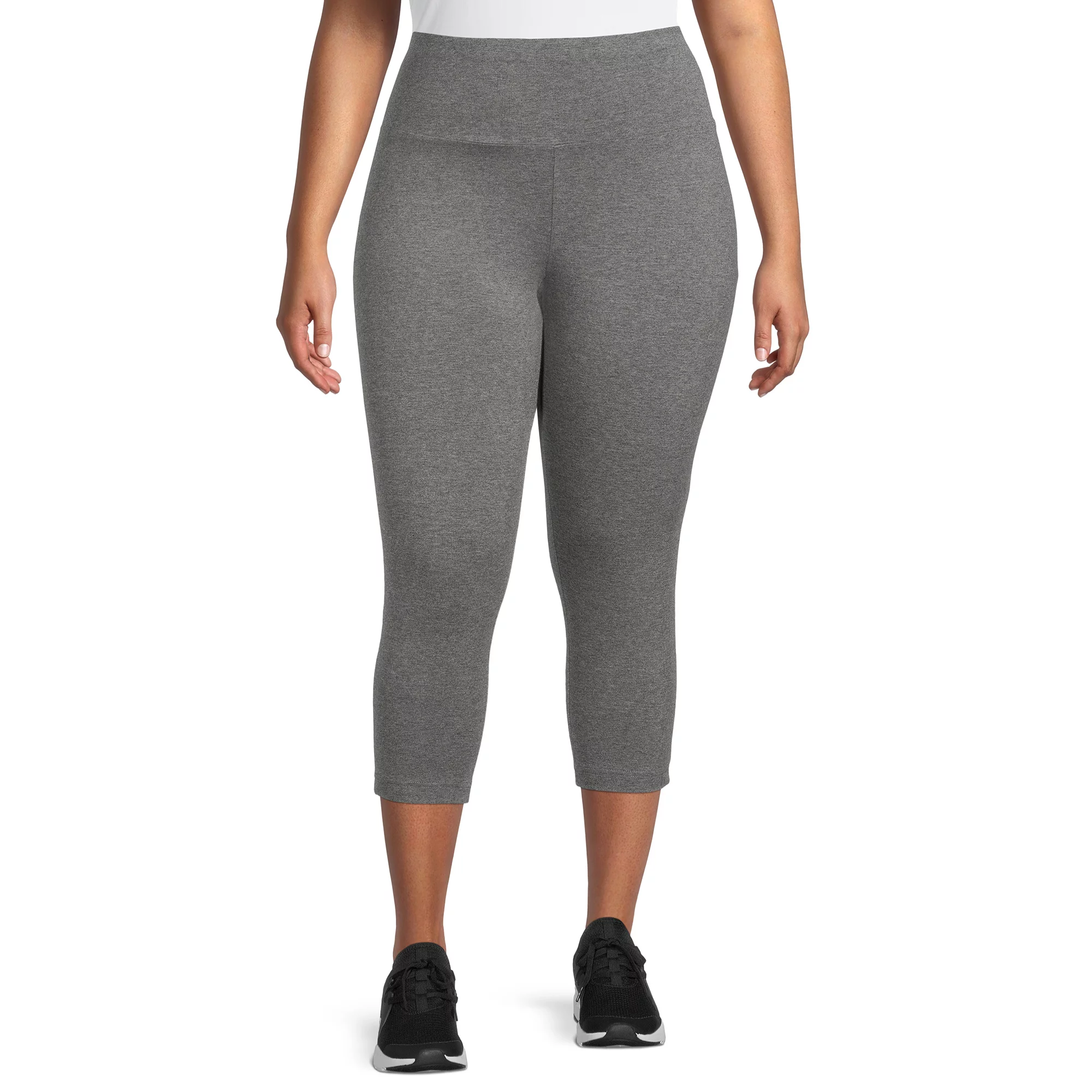 Terra and Sky Women's Plus Size Capri Leggings with Cell Phone Pocket,  2-Pack 